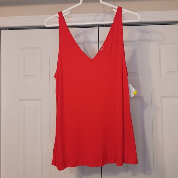 3/$18 - Los Angeles Atelier Orange Tank Top Size L - Picture 1 of 6